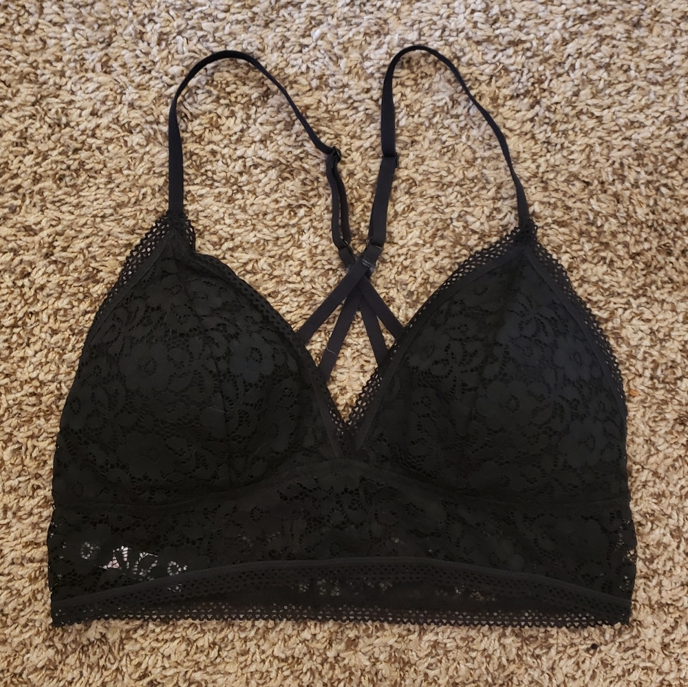 3 FOR $10 Black Lace Bralette size Medium